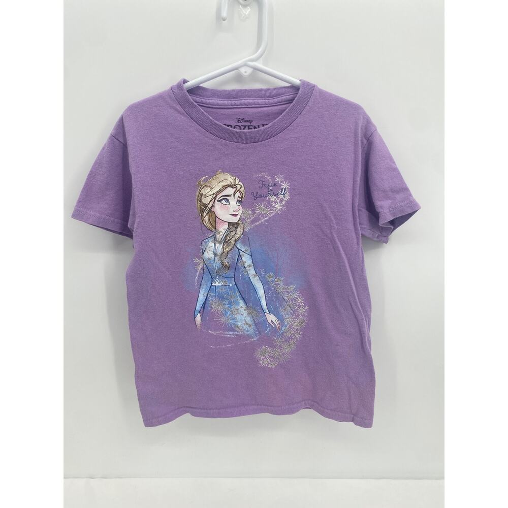 Disney Frozen II Elsa Purple T-shirt Short Sleeve Tee XS